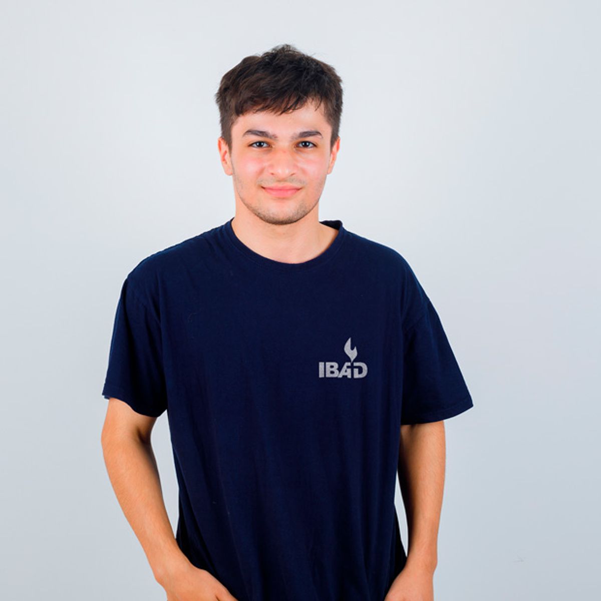 Nome do produto: Camiseta MASCULINA IBAD Básica Azul