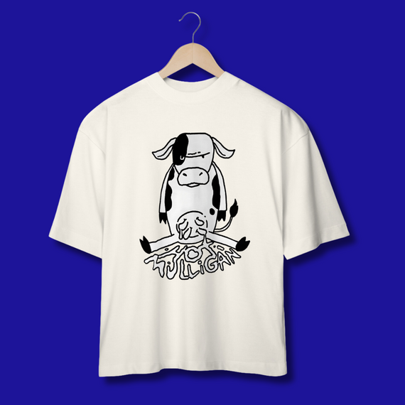 Camiseta Oversized Hot Mulligan - Cow 