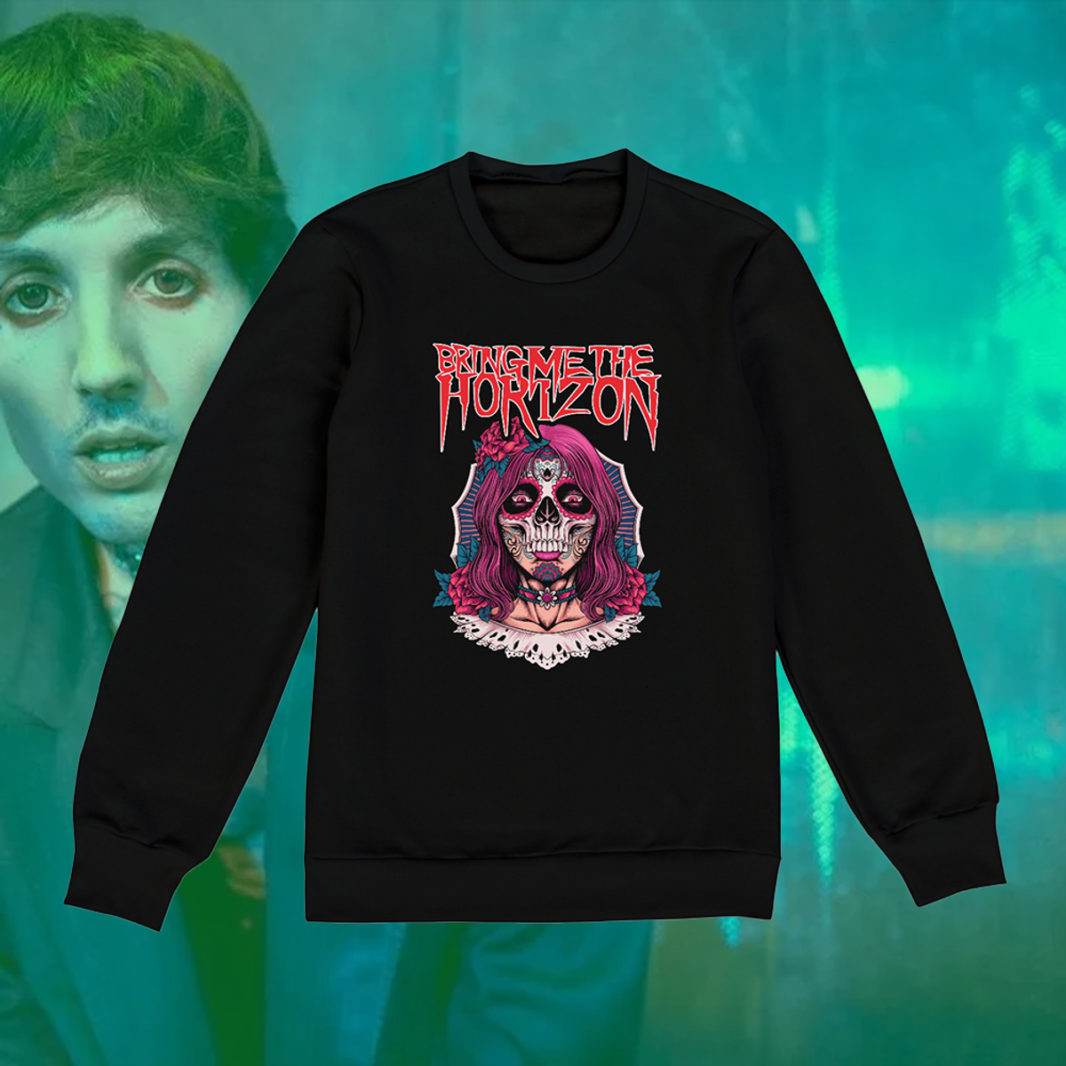 Nome do produto: Moletom - Bring Me The Horizon Skull Lady