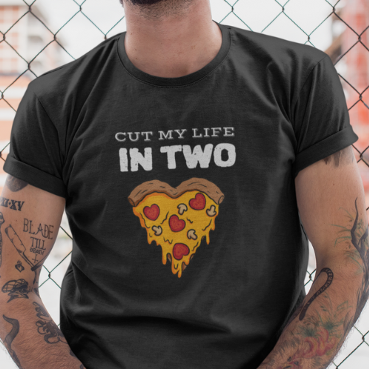 Nome do produto: Camiseta Cut My Life in Two Pizzas - Papa Roach (unissex) 