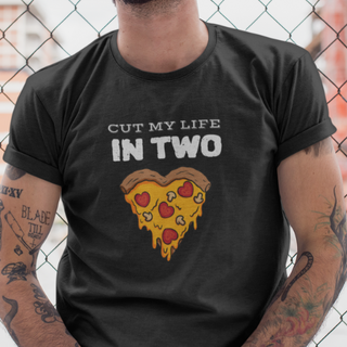 Camiseta Cut My Life in Two Pizzas - Papa Roach (unissex) 