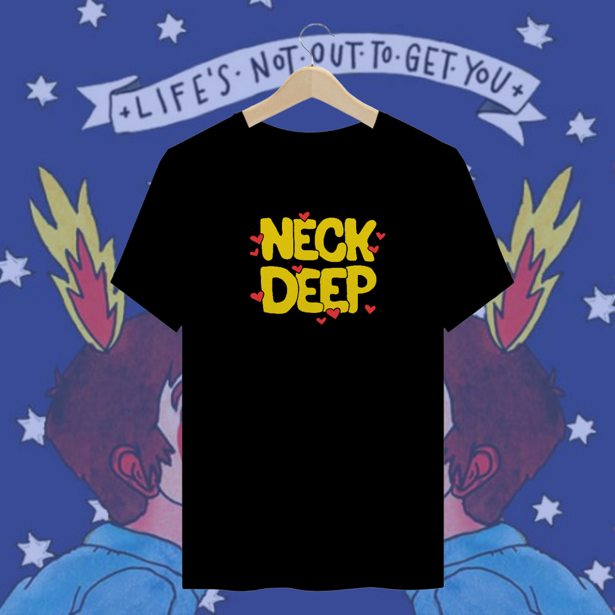 Nome do produto: Camiseta Neck Deep - Yellow Logo