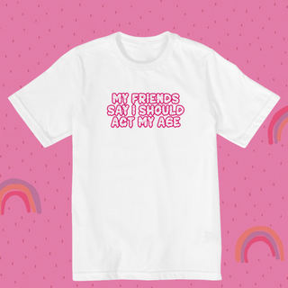 Nome do produtoCamiseta Infantil - Whats my age