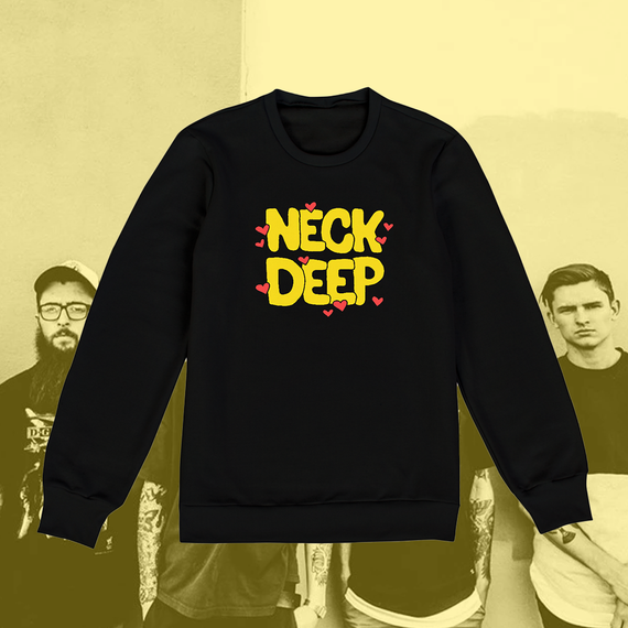 Moletom Neck Deep - Yellow Logo