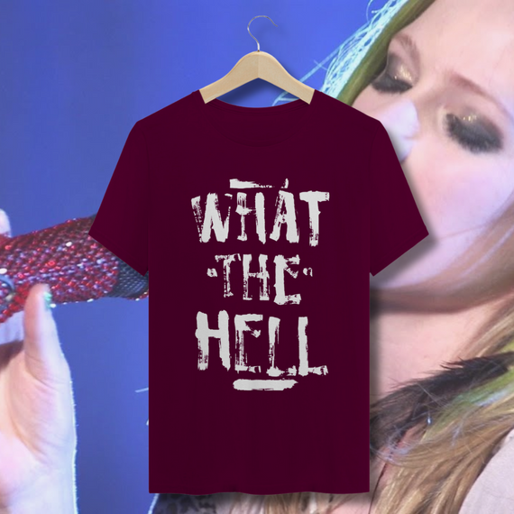 Camiseta Avril Lavigne - What The Hell (white stamp)