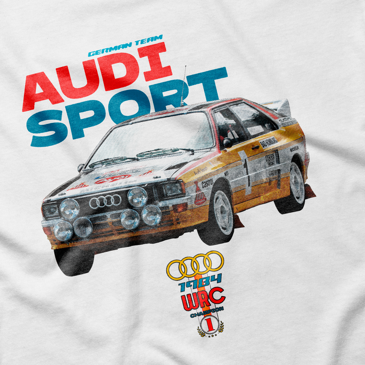 Nome do produto: Oversized - RALLY DELUXE - Audi QUATTRO A2