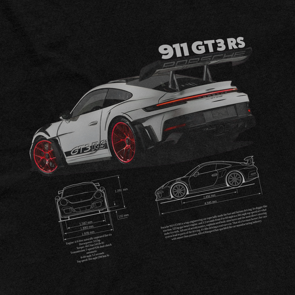 Nome do produto: Oversized - GT3 RS SPECS