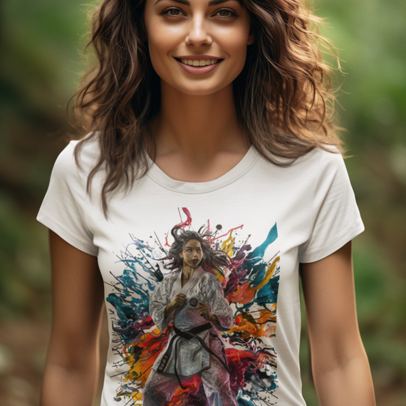 Camiseta karate feminino