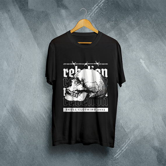 Camiseta Plus Size Vivax - Rebellion Skul