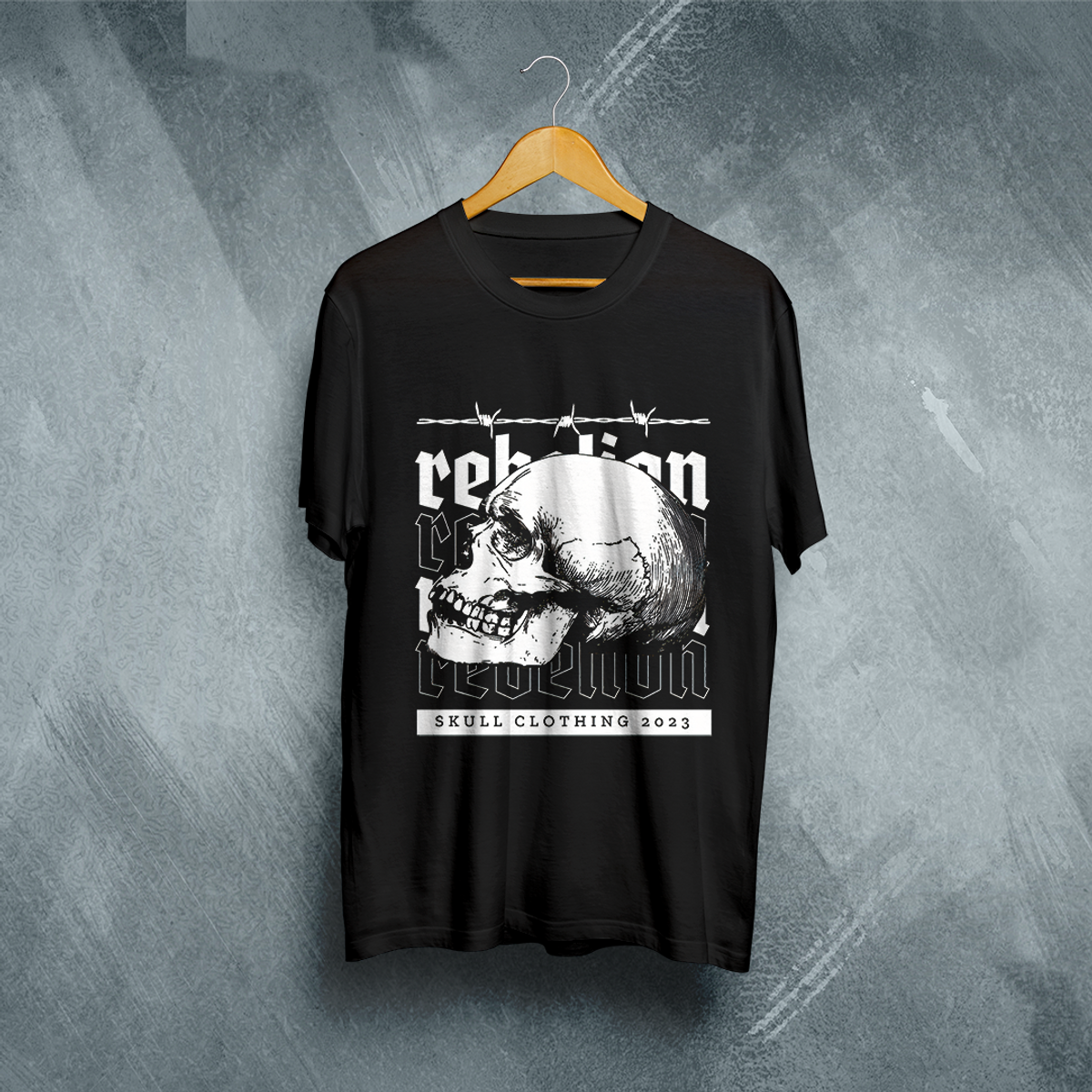 Nome do produto: Camiseta Plus Size Vivax - Rebellion Skul