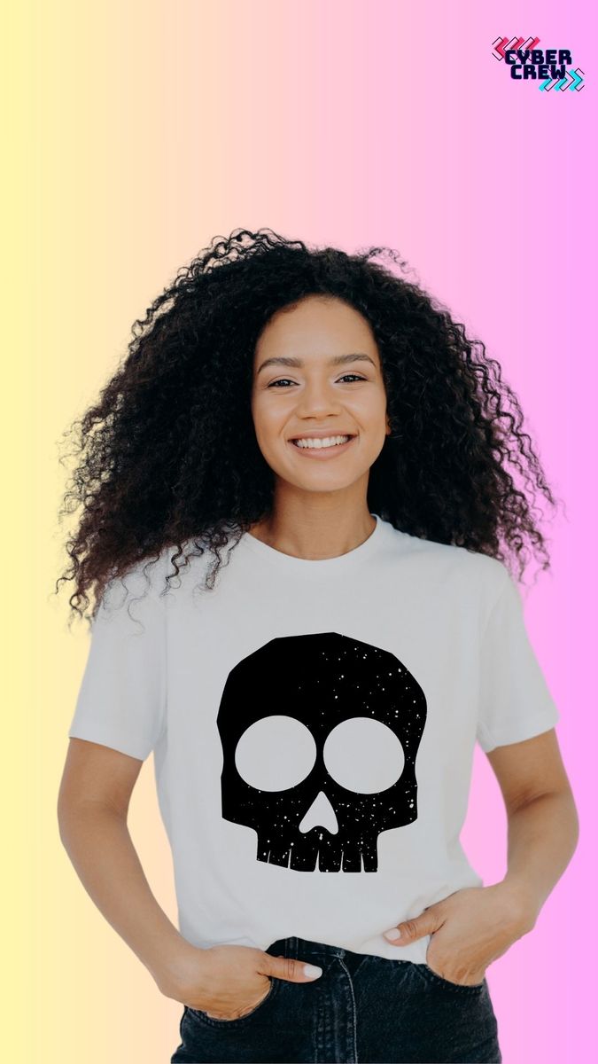 Nome do produto: Camiseta T-shirt caveira  unissex 