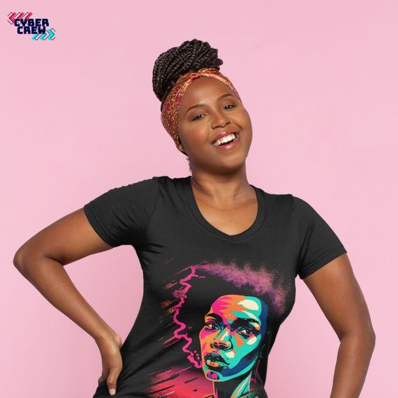 Camiseta woman afro