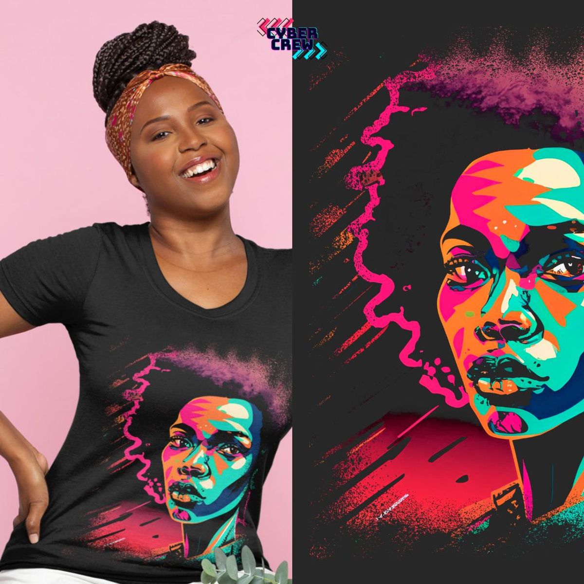 Nome do produto: Camiseta woman afro