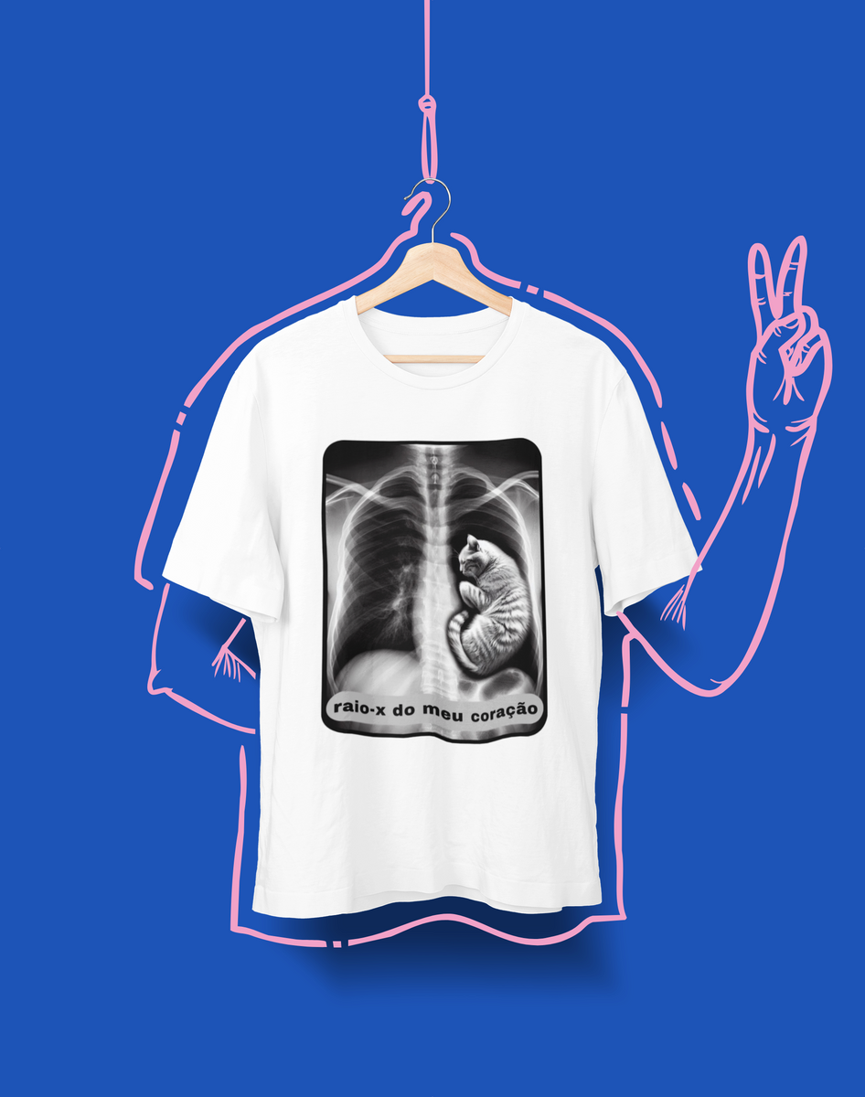 Nome do produto: Camiseta Unissex - Raio-X do meu coração