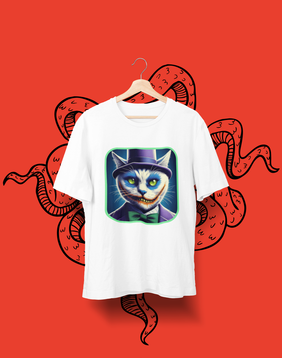 Nome do produto: Camiseta Unissex - Gato Coringa
