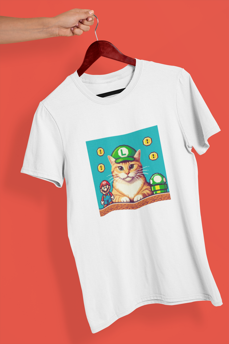 Nome do produto: Camiseta Unissex - LuigiCat