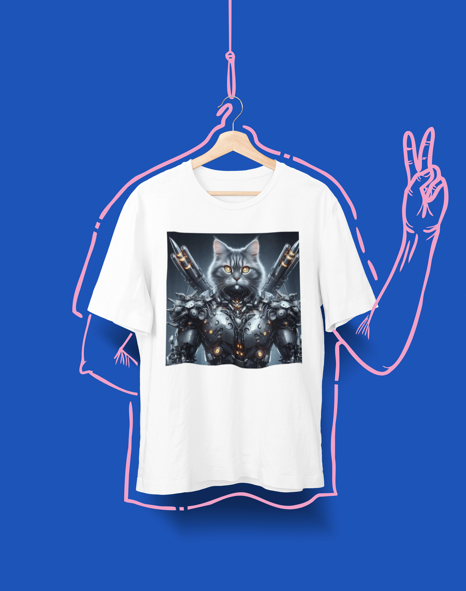 Nome do produto: Camiseta Unissex - Gato Transformers 