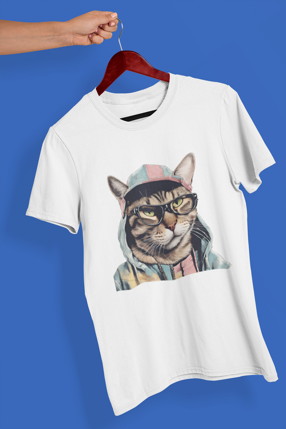 Camiseta Unissex - Gato Rapper