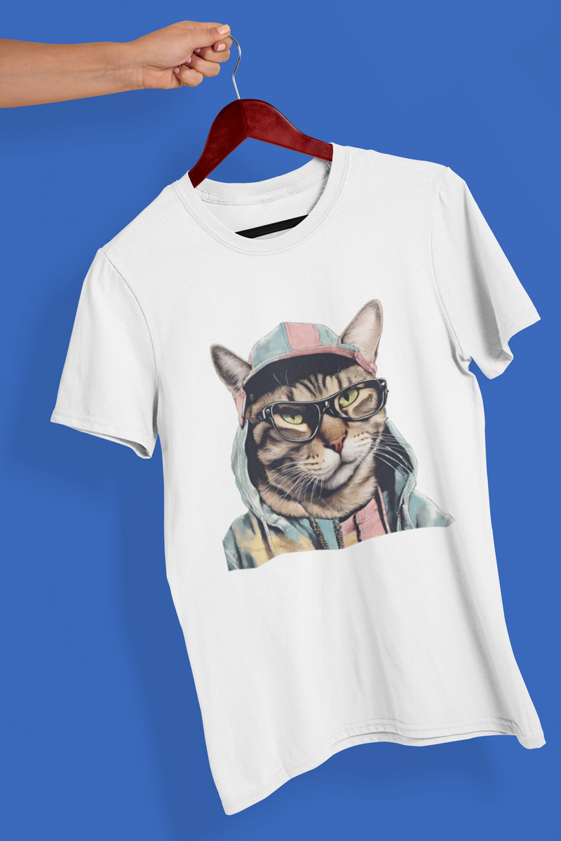 Nome do produto: Camiseta Unissex - Gato Rapper