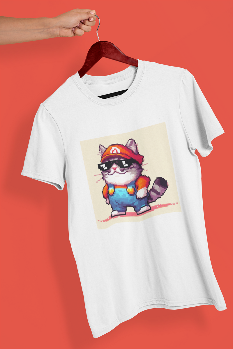 Nome do produto: Camiseta Unissex - Miawrio Bros de Óculos