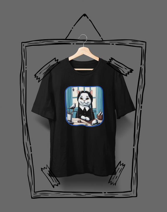 Camiseta Unissex - Gatinha Addams