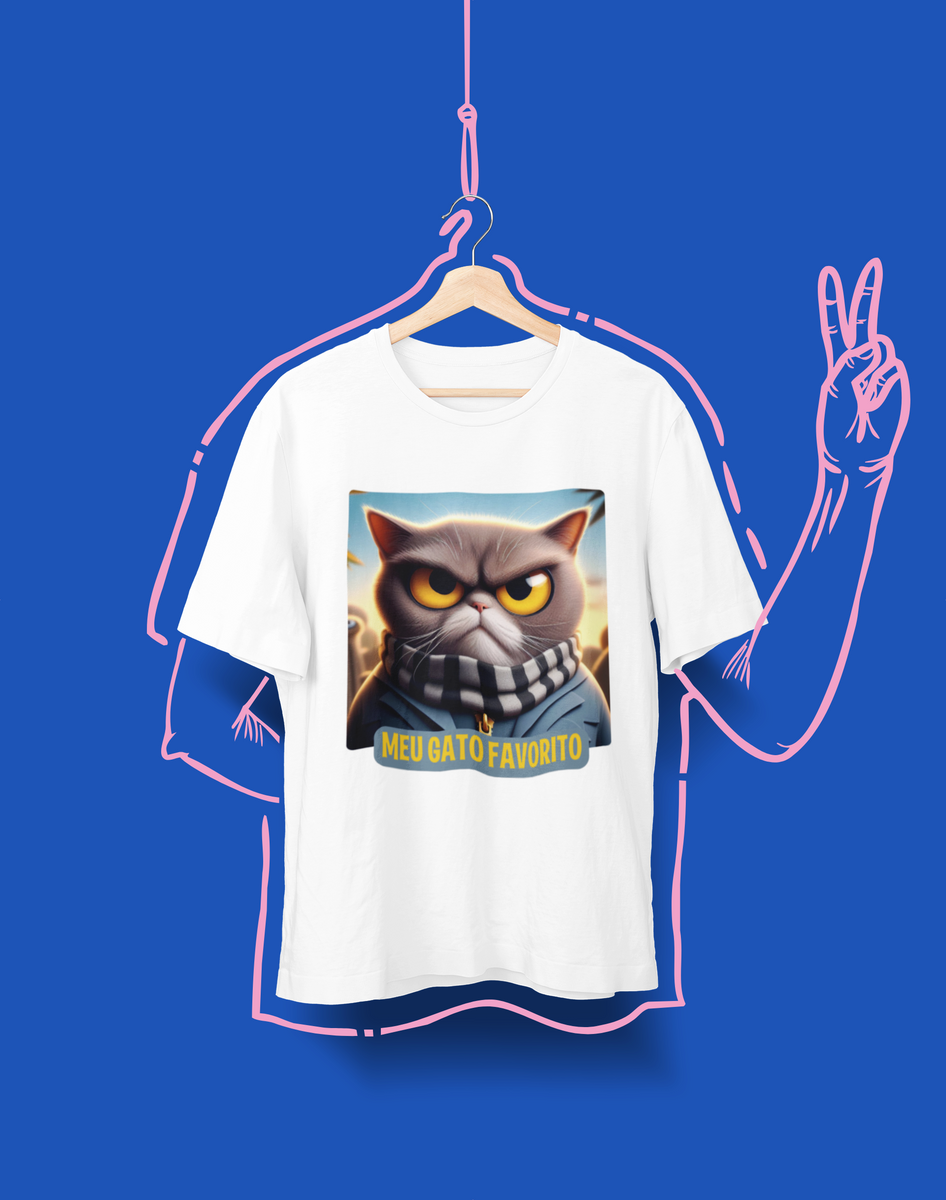 Nome do produto: Camiseta Unissex - Meu Gato Favorito