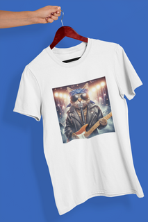 Camiseta Unissex - Gato de guitarra