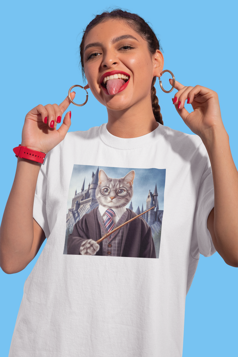 Nome do produto: Camiseta Unissex - Gato Potter