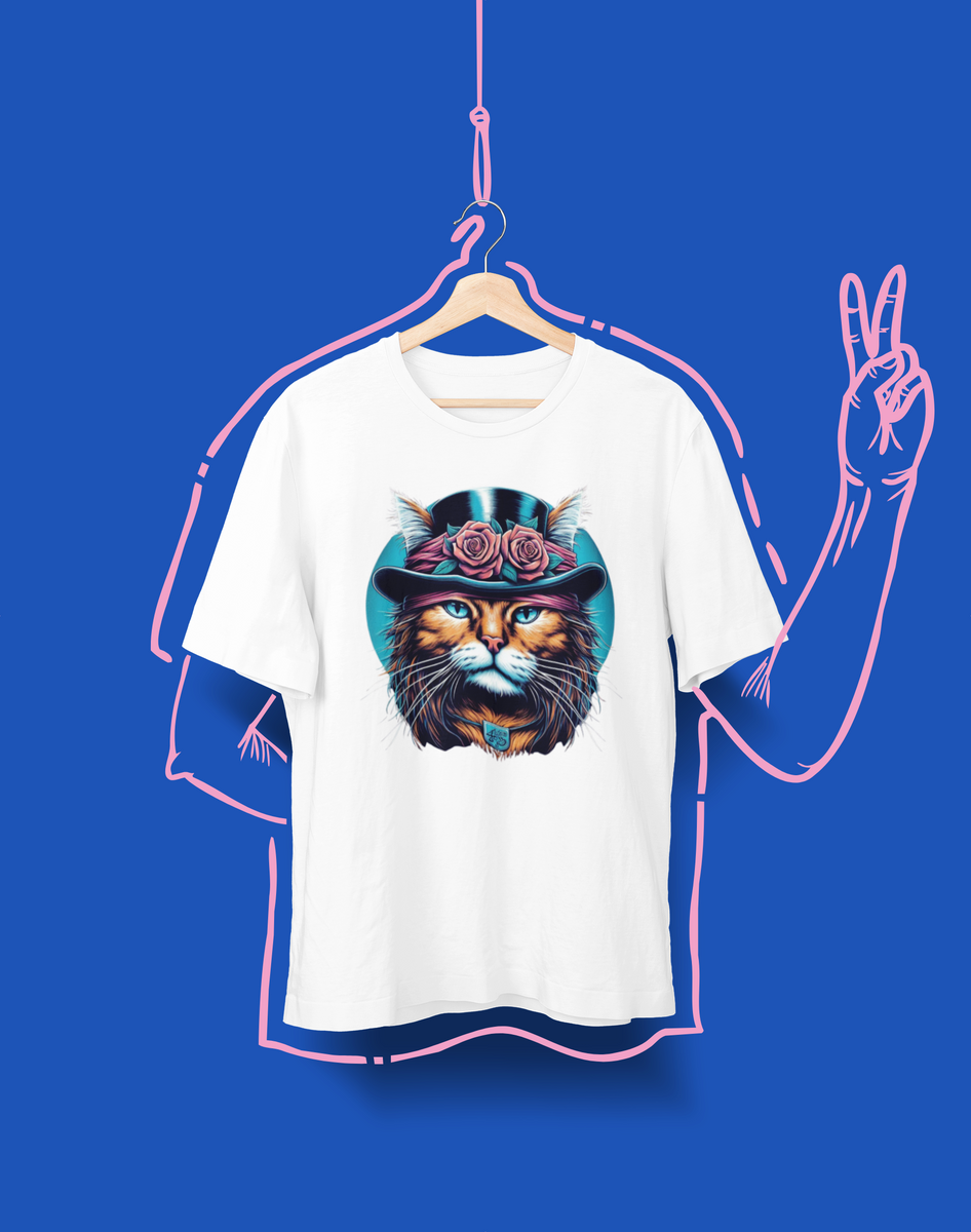 Nome do produto: Camiseta Unissex - Cat N\' Roses