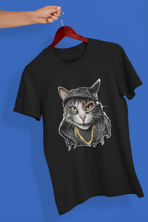 Nome do produtoCamiseta Unissex - Gato Rapper