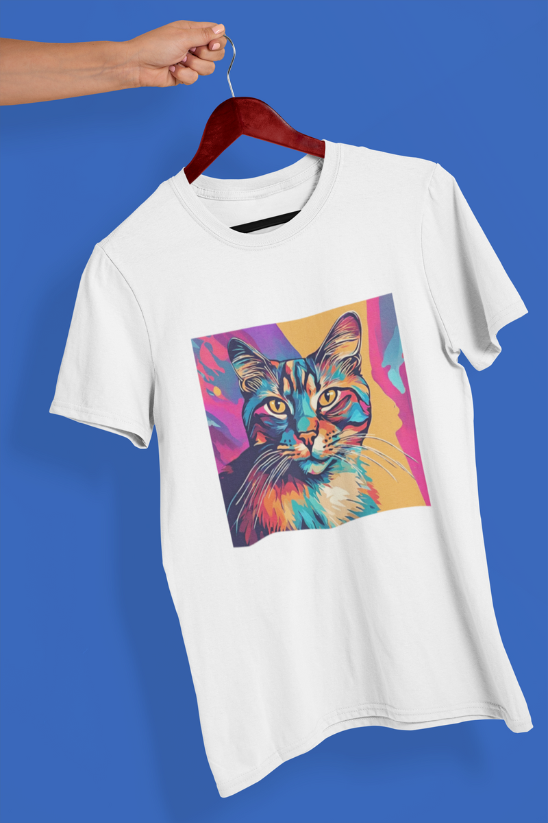 Nome do produto: Camiseta Unissex - Gato color