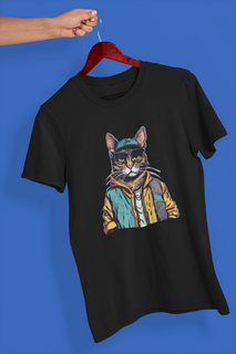 Nome do produtoCamiseta Unissex - Gato Rapper