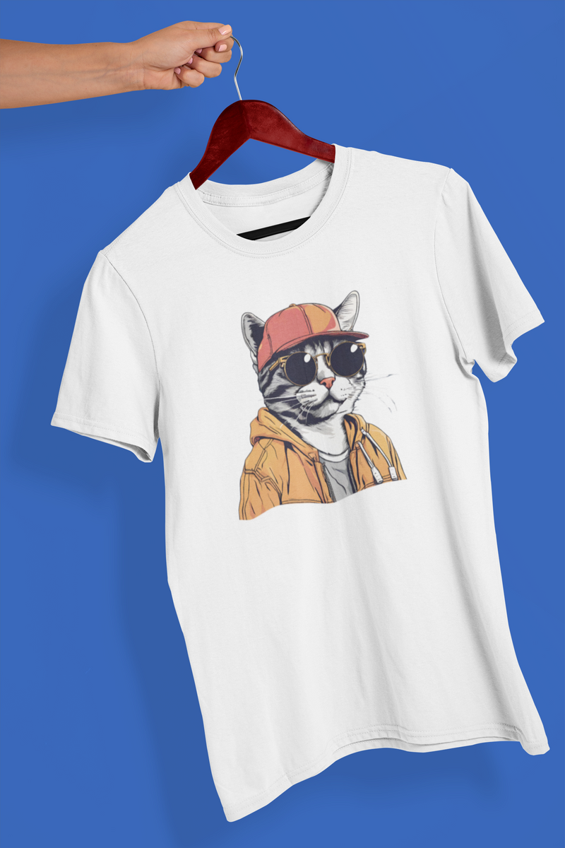 Nome do produto: Camiseta Unissex - Gato Rapper