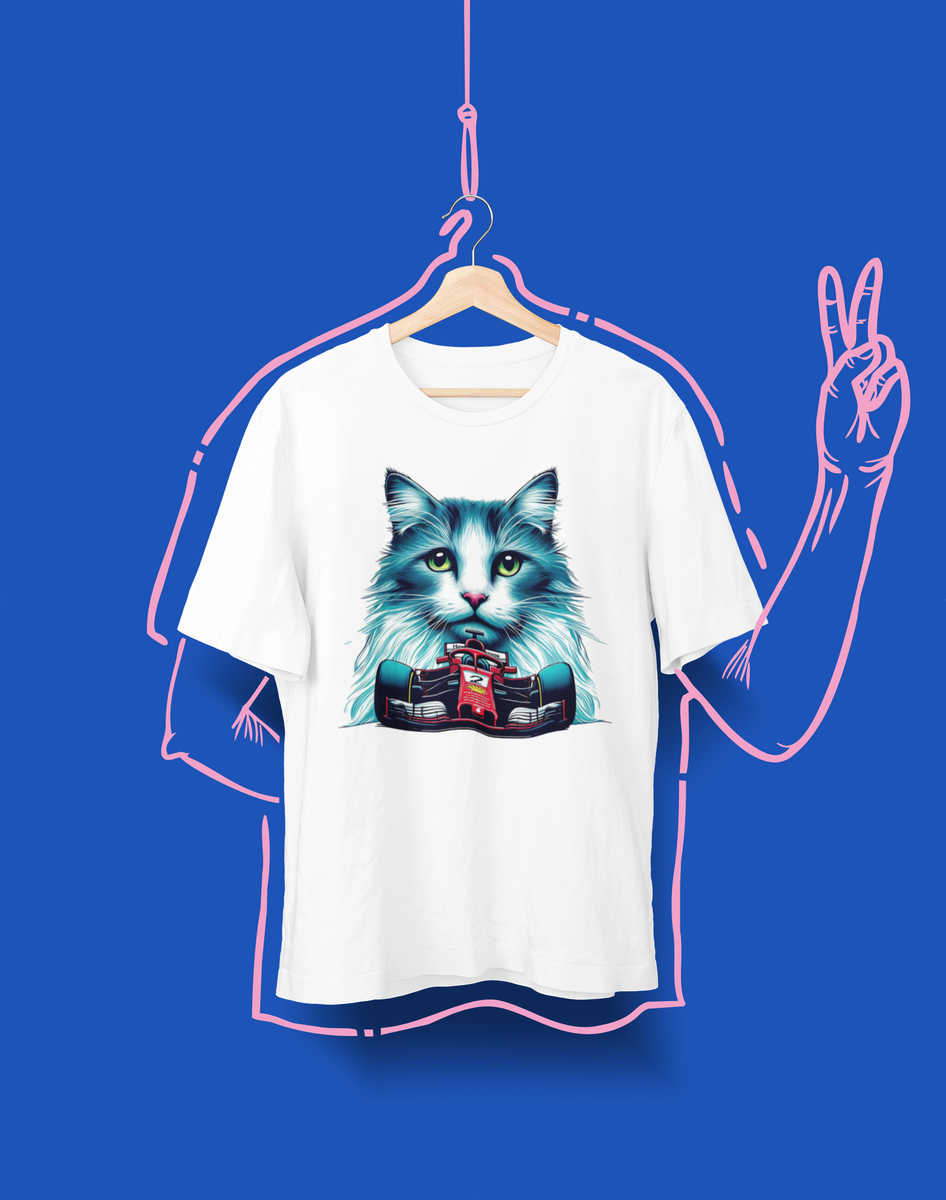 Nome do produto: Camiseta Unissex - Gato F1 