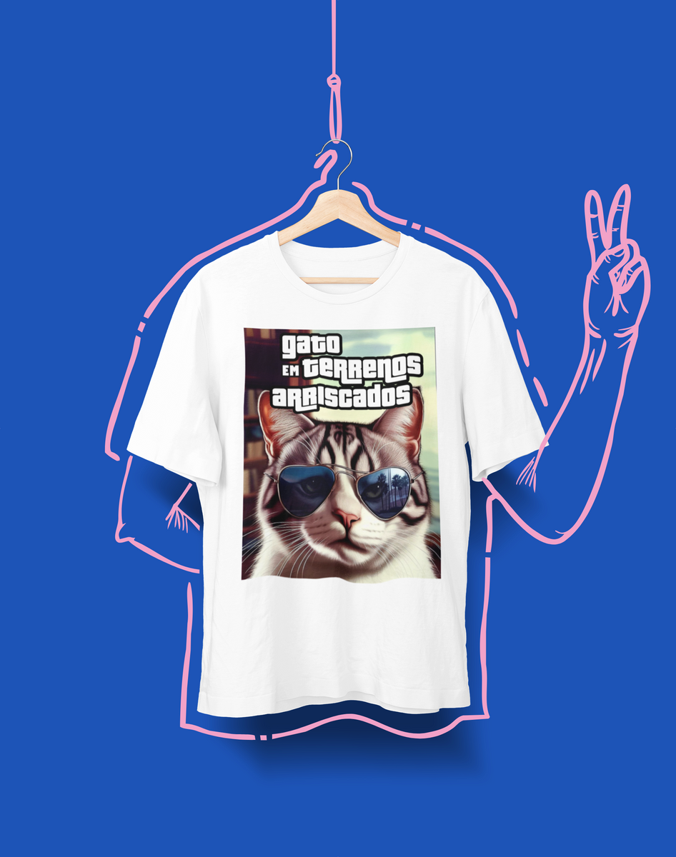 Nome do produto: Camiseta Unissex - Gato GTA