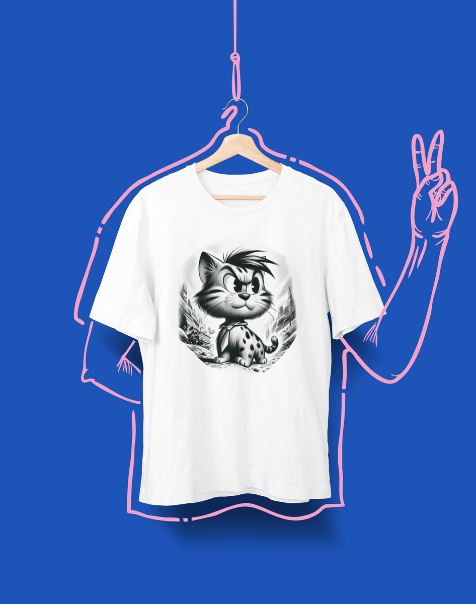 Nome do produto: Camiseta Unissex - Gato Flintstones