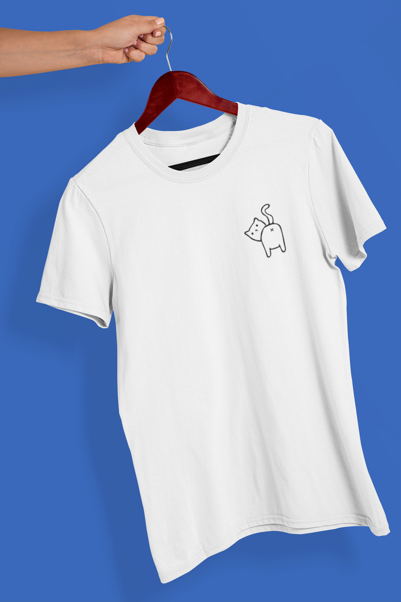Nome do produto: Camiseta Unissex - Gato minimalista