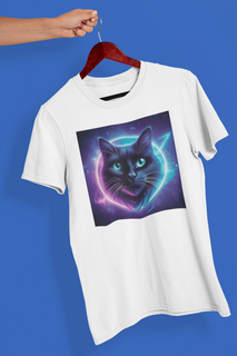 Camiseta Unissex - Gato Galáxia 