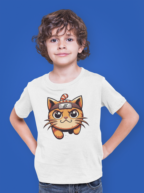 Camiseta Infantil - Gato Naruto