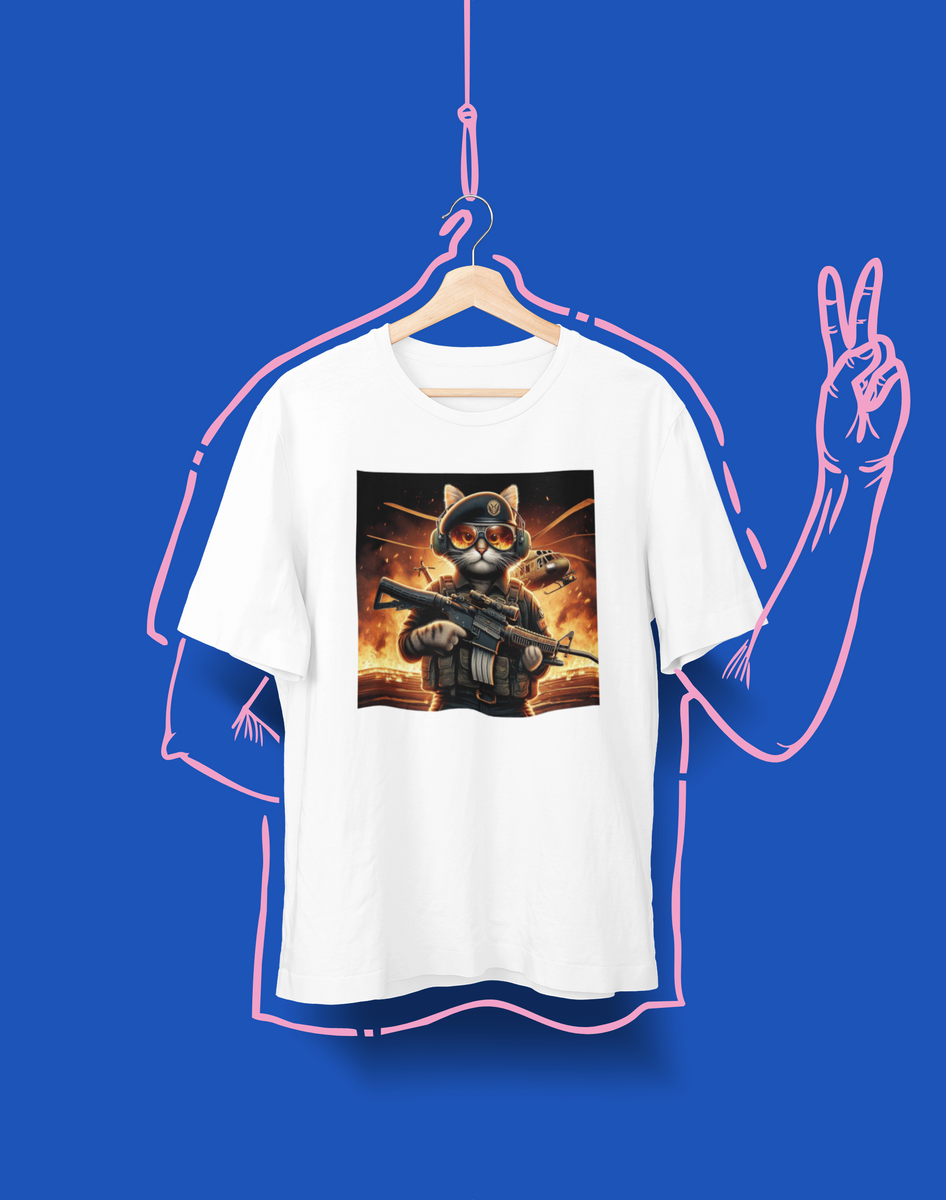 Nome do produto: Camiseta Unissex - Gato Free Fire