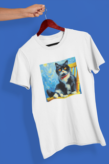 Camiseta Unissex - Gato Van Gogh