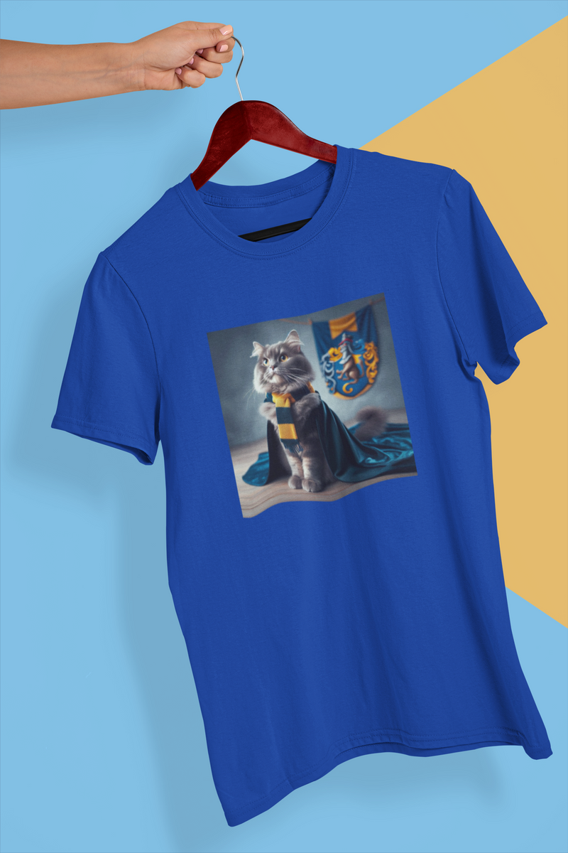 Nome do produto: Camiseta Unissex - Gato Potter Corvinal 