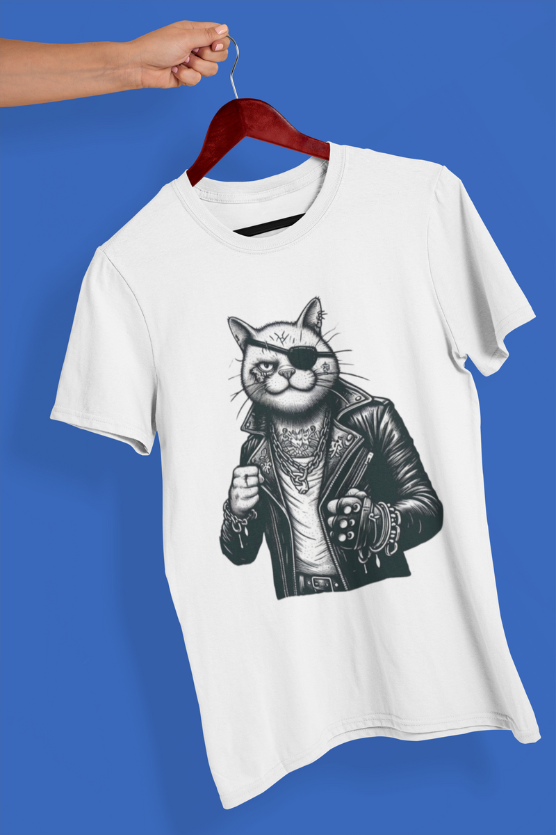 Nome do produto: Camiseta Unissex - Gato de rua