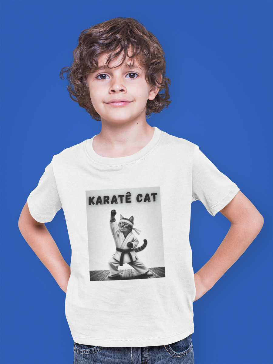 Nome do produto: Camiseta Infantil - Karatê Cat