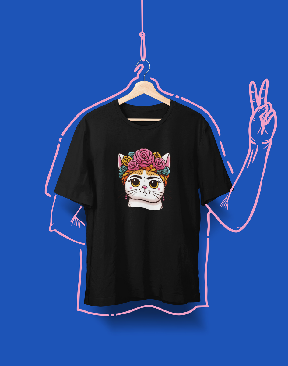 Nome do produto: Camiseta Unissex - Gata Kahlo