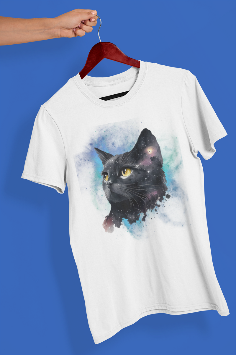 Nome do produto: Camiseta Unissex - Gato preto