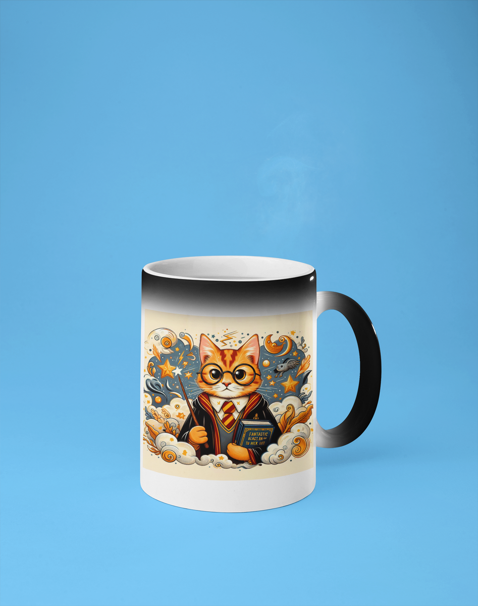 Nome do produto: Caneca Mágica - Gato Potter 