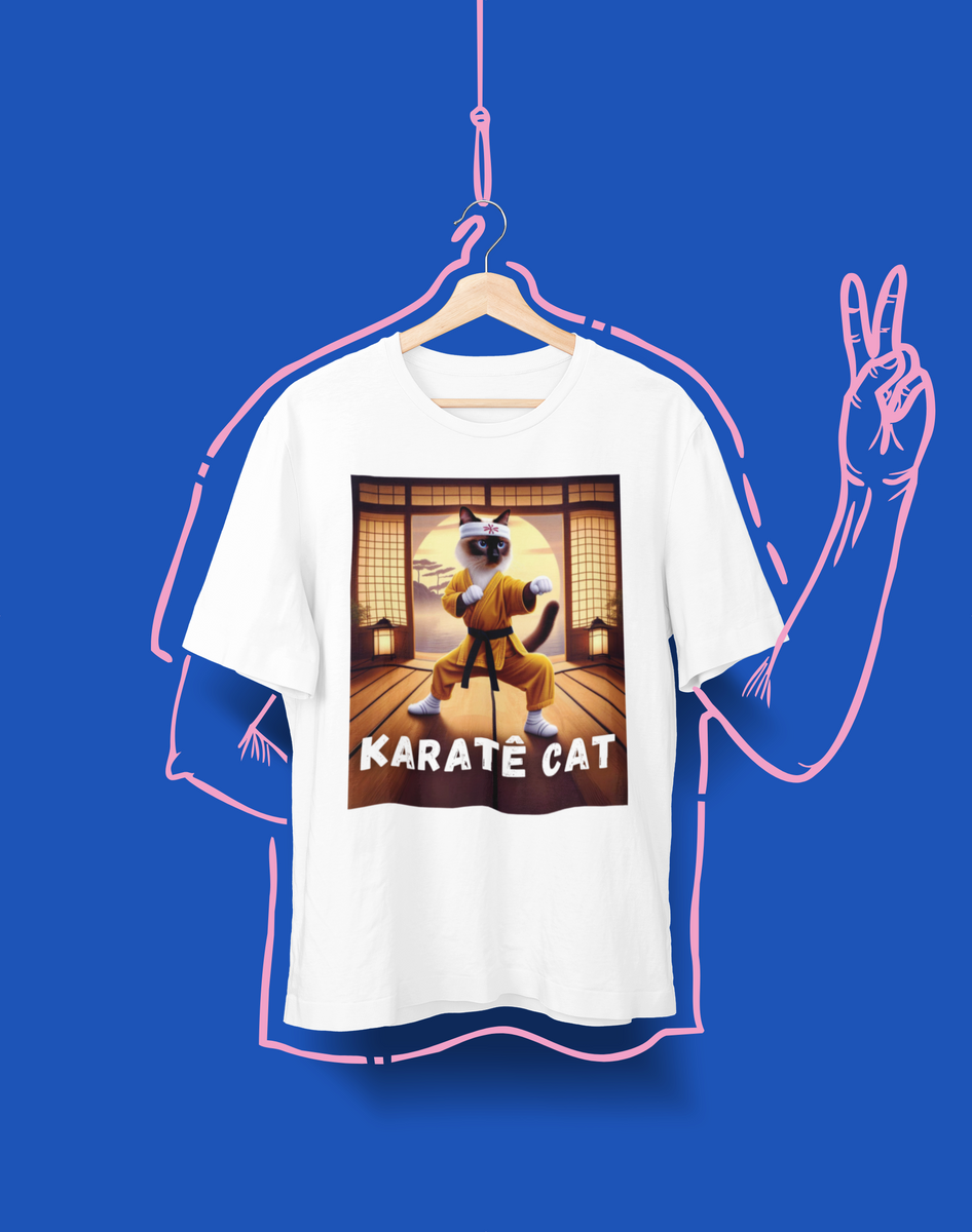 Nome do produto: Camiseta Unissex - Karatê Cat
