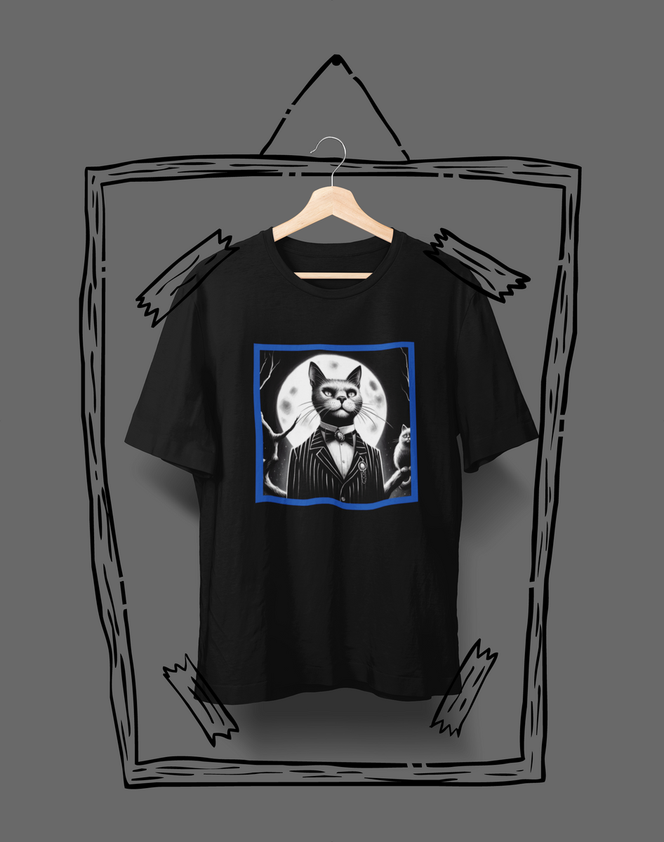 Nome do produto: Camiseta Unissex - Gatomez Addams