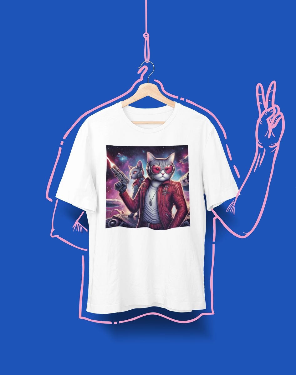 Nome do produto: Camiseta Unissex - Gatos da Galáxia